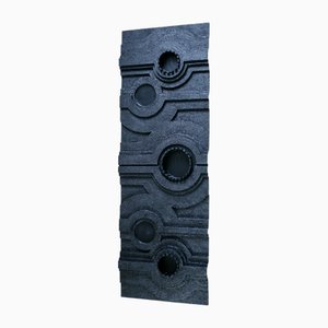 Sculpture Murale en Bois Noir, 1979