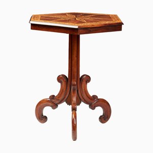 Mid-19th Century Hexagonal Specimen Woods Occasional Table, 1850