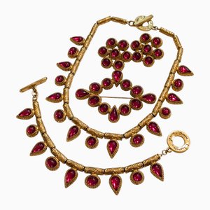 Parure par Maison Gripoix / Jean-Louis Scherrer, France, 1980s, Set de 5