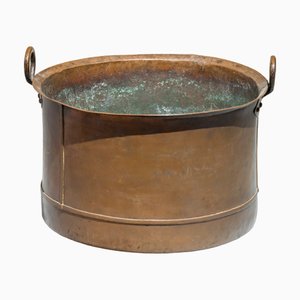 Large Spanish Antique Copper Cauldron