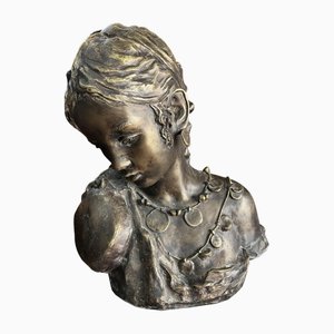 Giuseppe Moretti, Mergellina, 1890er, Bronze auf Marmorsockel