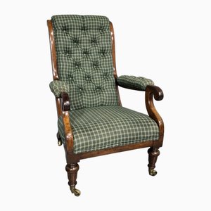 Early Victorian Mahogany Library Armchair, 1840s