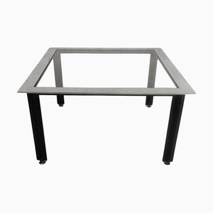 Low Small Coffee Table with Chrome Bands T10 attributed to l.C. Dominioni for Azucena, 1960s