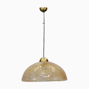 Glass Pendant Light, Italy, 1970s