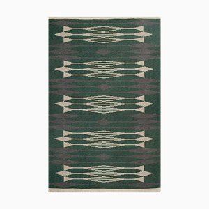 Swedish Modernist Handwoven Rug in Pure Wool, 1960s