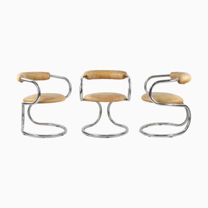 Chaises Vintage par Rudi Bonzanini pour Tecnosalotto, 1970s, Set de 3