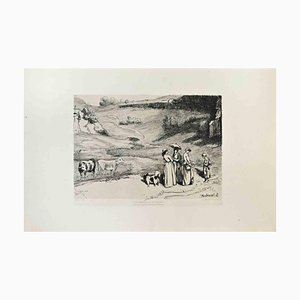 Gustave Courbet, Les Demoiselles de Village, Eau-forte, 1870s