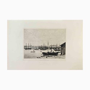 François Antoine Maxime Lalanne, À Bordeaux, Etching, 1870s