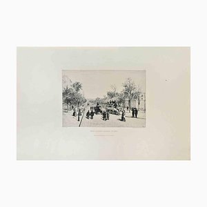 Adolphe Martial-Potémont, Ancien Boulevard Extérieur de Paris, Etching, 1870s