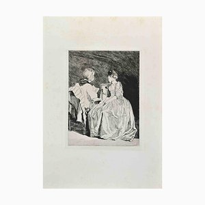 Jules de Goncourt, Conversation, Etching, Mid-20th Century