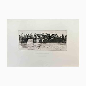 Federico Faruffini, Le Sacrifice Egyptien d'Une Vierge au Nil, Etching, 1870s