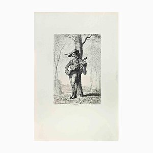 Adolphe Appian, Le Guitariste, Etching, 1870s