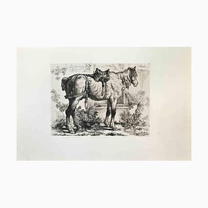 Jacques-Joseph Lecurieux, Ayant Couru à Chantilly, Etching, 1870s