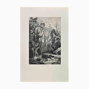 Tancrède Abraham, Un Sentier, Etching, 1870s