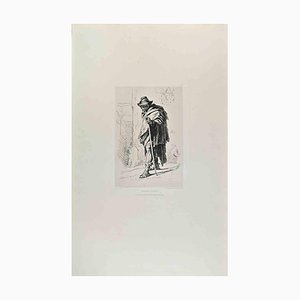 Joseph Soumy, Mendiant Romain, Etching, 1870s
