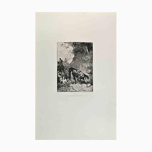 Christian Johannes Nieuwenhuys, La Montée, Etching, 1870s