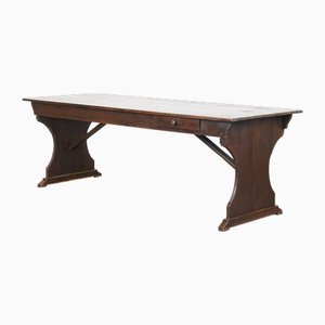 Antique English Pinewood Monastery Table, 19th Century