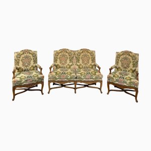 Wohnzimmer Sofa & Stühle im Regency Stil, 20. Jh., 3er Set