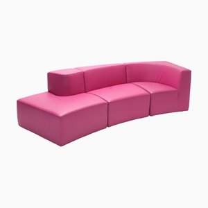 Sofá modular modular rosa de Porada Arredi, década de 2000. Juego de 3