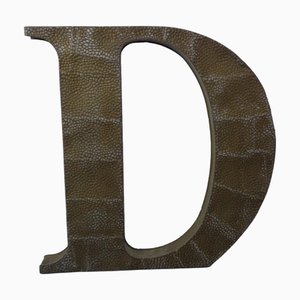 Large Industrial Letter D in Aluminum, 1960s