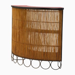 Cane Fronted Bar, 1950s