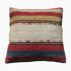 Fodera per cuscino Kilim vintage in lana fatta a mano, Turchia