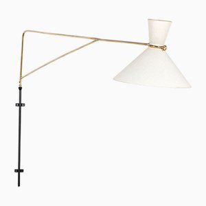 Großes Wandlampe aus Messing von Stilnovo, 1950er