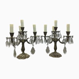 Candleholders with Bronze Tassels, 1970s, Set of 2
