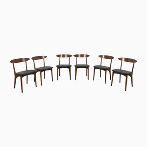Model 27 Dining Chairs in Rosewood by Kurt Østervig for Brande Møbelindustri, 1960s, Set of 6