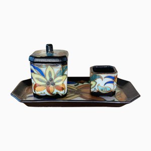 Art Deco Ceramics by C.M. Bergen, 1930s, Set of 3