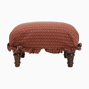 Small Art Deco Ottoman with Original Upholstery, 1940s