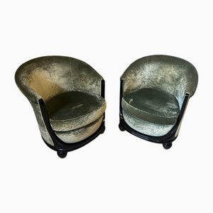 Set da salotto Art Deco nello stile di Leleu, 1930, set di 3