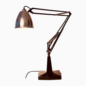 Extra Große The Anglepoise Mod. 1208 Schreibtischlampe von George Carwardine, 1933 frühe Produktion Architektenleuchte