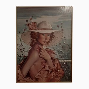 Alfio Presotto, Flora, anni '70, Olio su tavola, con cornice