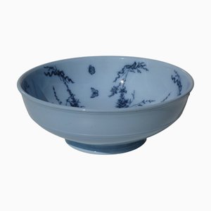 Victorian Blue Ceramic Bowl from Brown Westhead Moore & Co., 1890s
