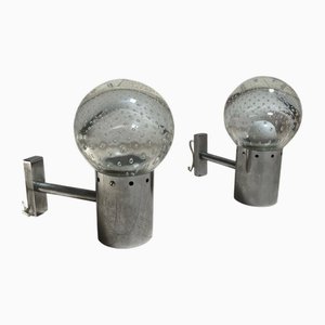 Lampade da parete Sun di Gino Sarfatti e Archimede Seguso per Seguso, anni '60, set di 2
