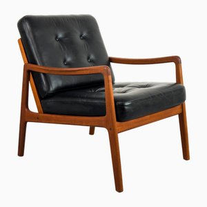 FD-109 Lounge Chair inTeak and Leather by Ole Wanscher for France & Son, 1963