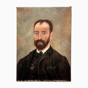 Male Portrait, Oil on Canvas, 1890s-1910s