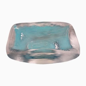 Platina Ice Glass Bowl by Vicke Lindstrand for Orrefors, 1950s