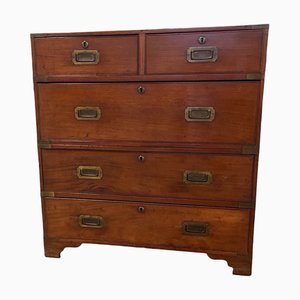 19th Century English Mahogany Campaign Chest