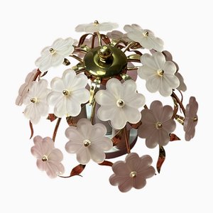 Small Mid-Century Italian 3-Light Murano Glass Ceiling Light, 1960s