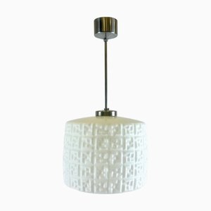 Lampada Mid-Century in vetro lattimo di Napako, Repubblica Ceca, anni '60