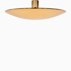 Lampada ad incasso grande Sela in ottone lucido di Florian Schulz, anni '70