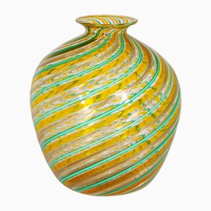 Jarrón vintage de cristal de Murano multicolor de Fratelli Toso, años 70