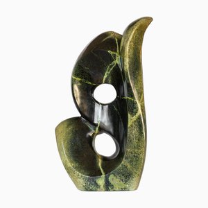 Peter Chidzonga, Large Shona Art Abstract Sculpture, Leopard Stone