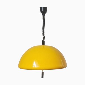 Suspension Mid-Century Space Age Jaune par Harvey Guzzini pour Meblo, Italie, 1970s