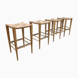 Tabourets de Bar Vincent par Werther Toffoloni pour Billiani, Italie, Set de 4