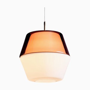 Lámpara colgante de vidrio de Stilnovo, años 50