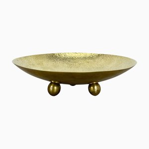 Large Brass Handmade Shell Plate Desk Element in the style of Auböck, Austria, 1950s