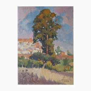 Landscape of Alcalá de los Gazules, Oil on Canvas